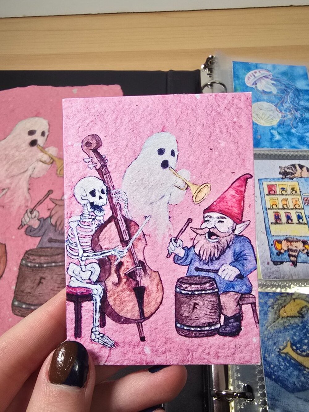 Rowdy Group Mini Art 💀👻 Fun Halloween Fantast Print (Signed)